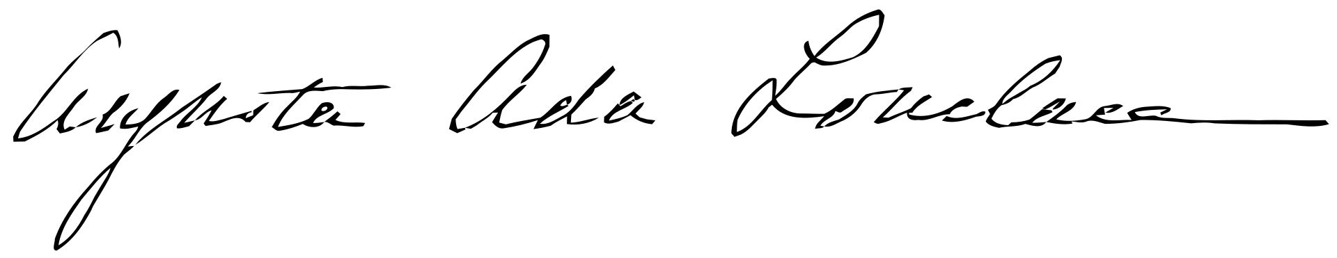 Autógrafo de Ada Lovelace.svg Firma original de Ada Lovelace